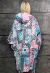 Paisley jacket handmade rave tie-dye windbreaker pastel pink