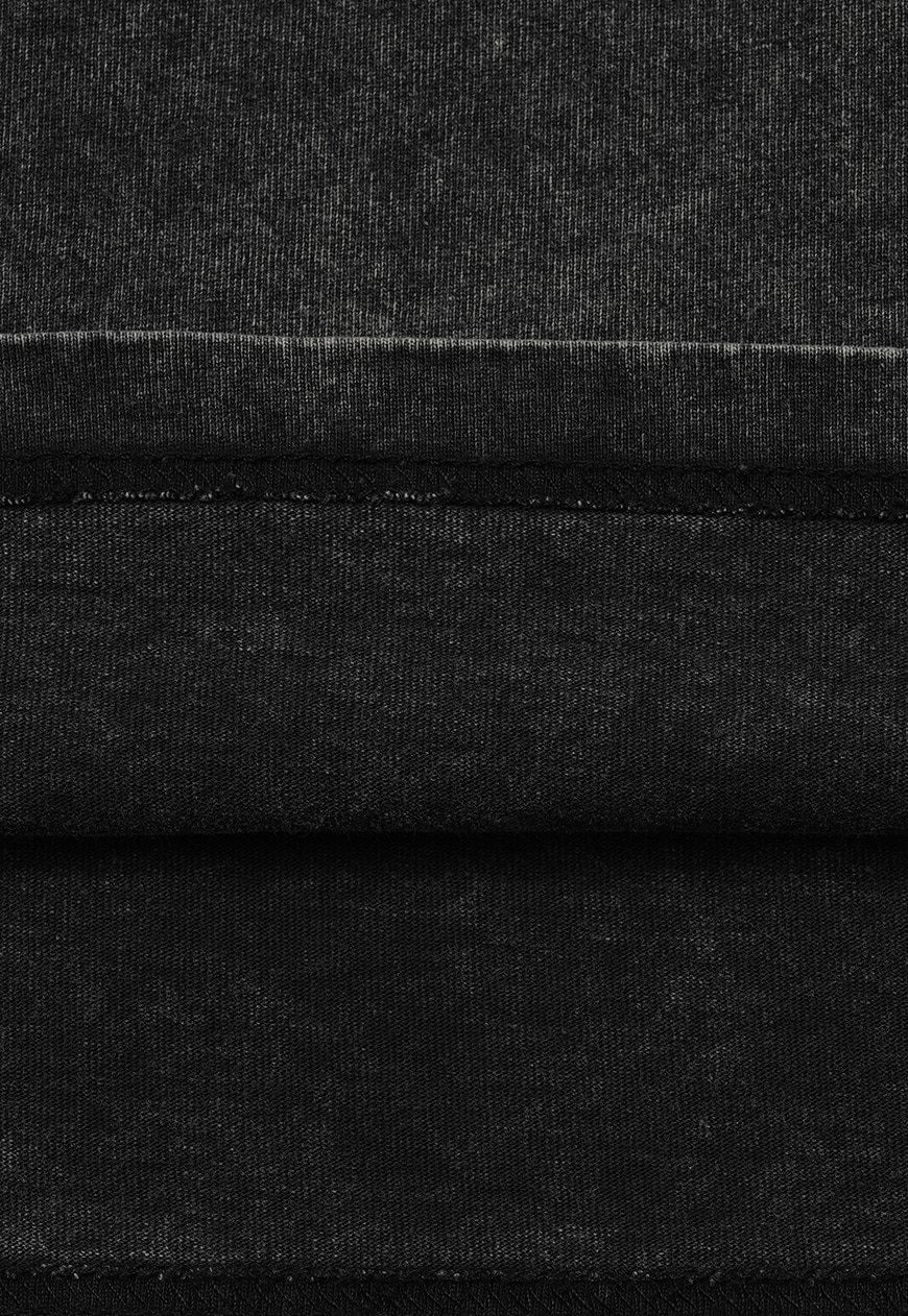 Volcano t-shirt flame print tee less is more slogan top grey