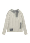 Tie-dye sweater oil wash jumper knit striped retro top black