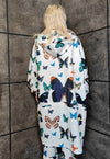 Butterfly jacket handmade summer windbreaker in white