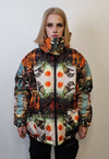 Thunder bomber reversible jacket detachable lighting puffer