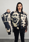 Witch varsity jacket black horror movie reversible bomber