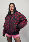 Striped varsity jacket pink zebra reversible 4in1 bomber