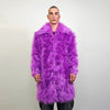 Purple haze faux fur sleeveless jacket long fuzzy lilac gilet Eras vest top festival fluffy violet coat lavender bomber neon shaggy rave mac