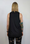 Sleeveless raver top button up tank tee grunge surfer vest