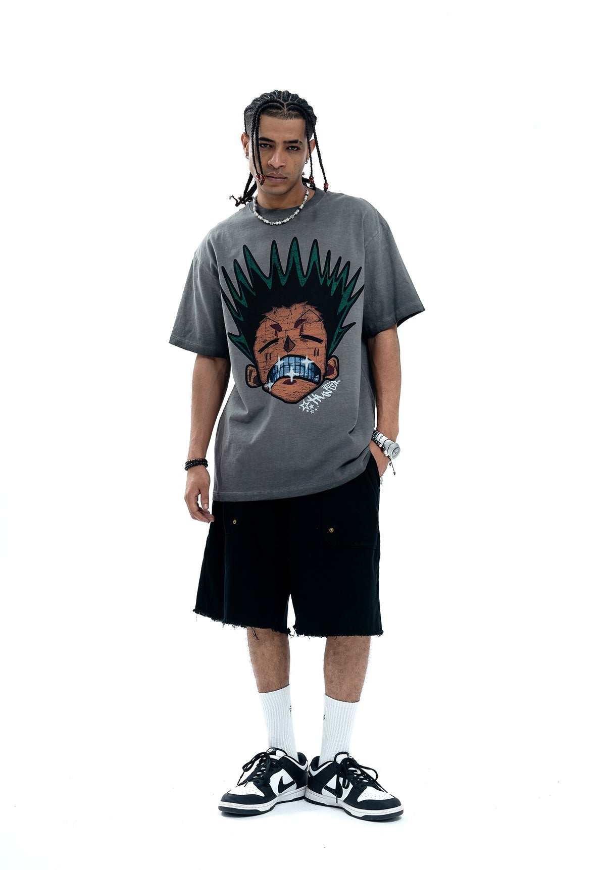 Hungry Doberman t-shirt pinscher print tee retro dog top in Crame