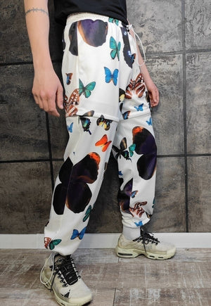 Butterfly joggers detachable handmade shorts rave pants