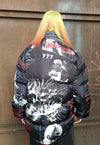 Anime bomber Japanese jacket Kawaii puffer manga coat black