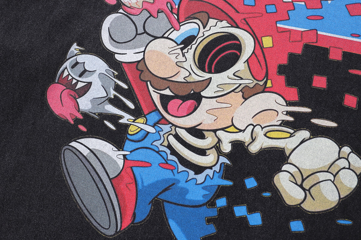 Freaky slogan t-shirt hero cartoon tee retro top in vintage grey