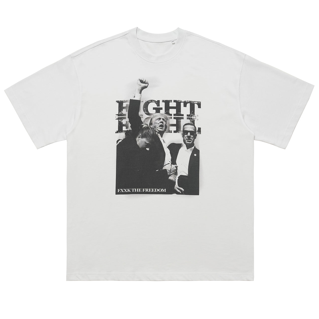 Vintage Donald Trump t-shirt fxck freedom slogan top grunge tee in white