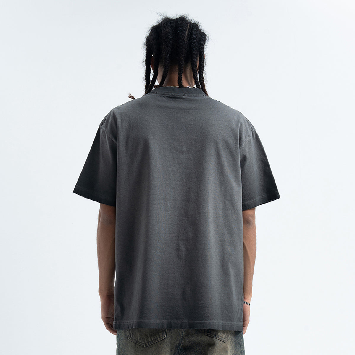 Aspirational t-shirt motivational top grunge psychedelic tee in beige