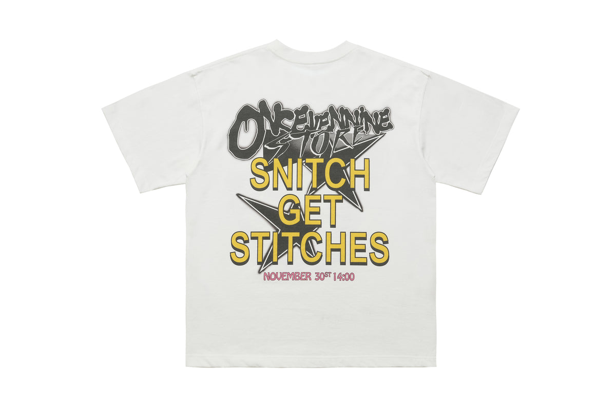 Punk mouse t-shirt Mickey top graffiti tee cartoon jumper in white