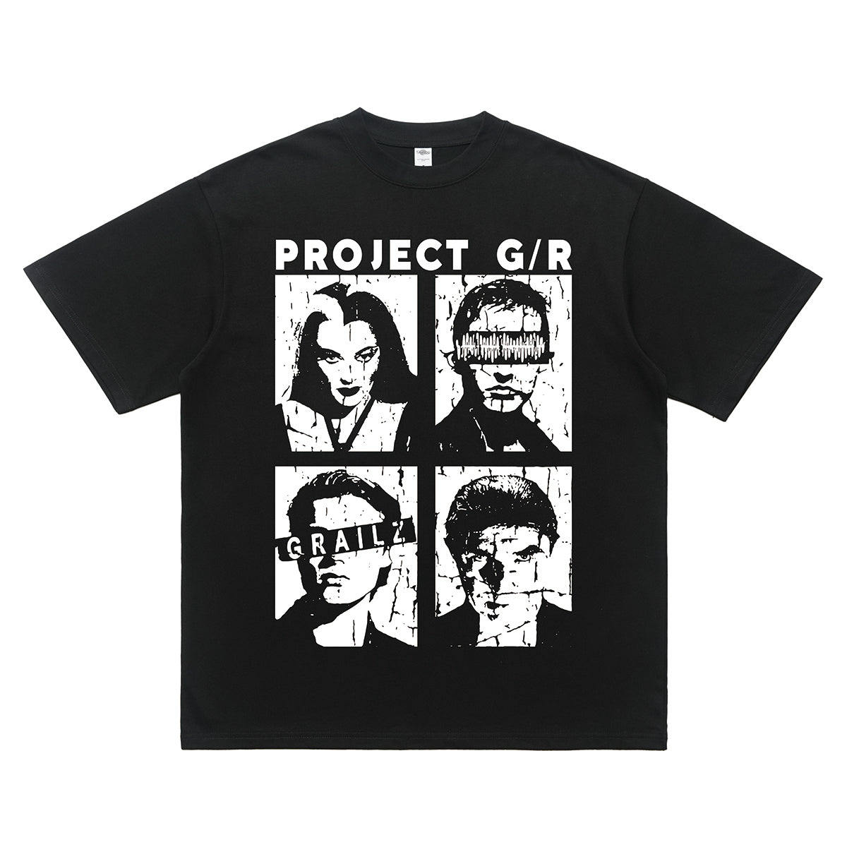 Creepy t-shirt Gothic family top scary tee in black