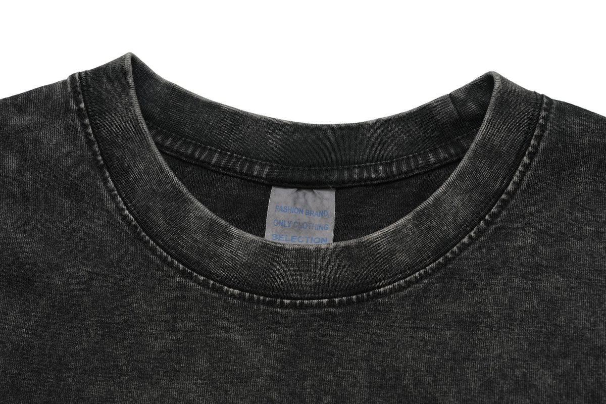 Volcano t-shirt lava print top y2k flame tee in black