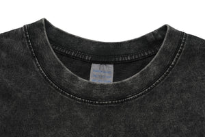 Volcano t-shirt lava print top y2k flame tee in black