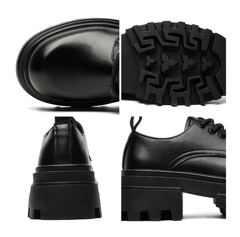 Tractor platform Derby shoes black chunky sole grunge E-boy boots
