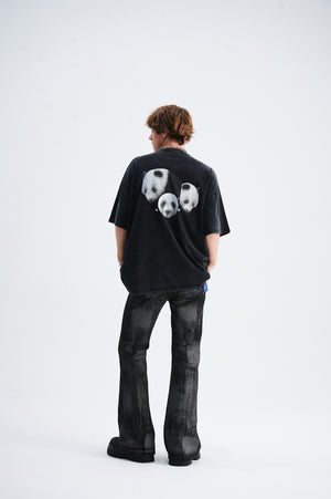 Panda t-shirt animal mprint top koala top in black