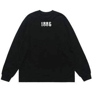 Statue of Liberty jumper creepy American top long sleeve USA t-shirt in brown