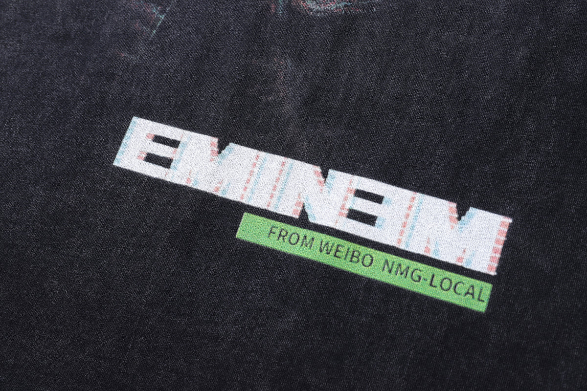 Vintage Eminem t-shirt hip-hop tee retro Slim Shady top in grey