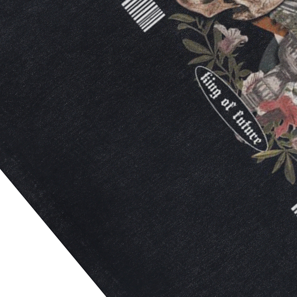 King print sleeveless t-shirt medieval cartoon vest 80s poster psychedelic tank top in acid wash black