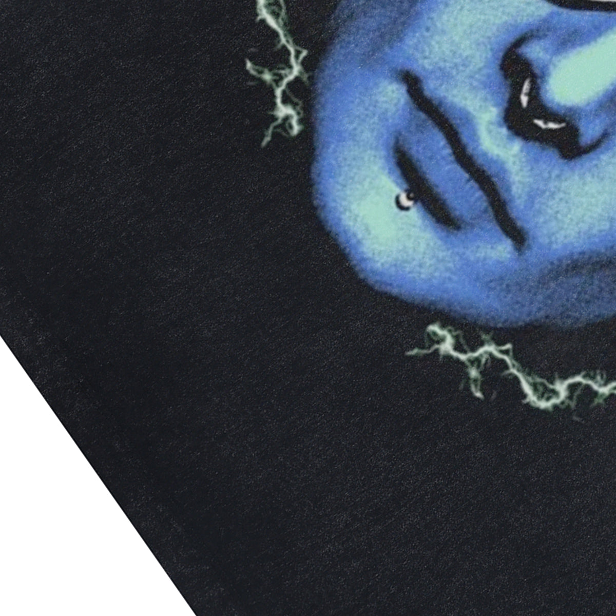 Cyberpunk sleeveless t-shirt psychedelic vest futuristic tank top in acid wash black