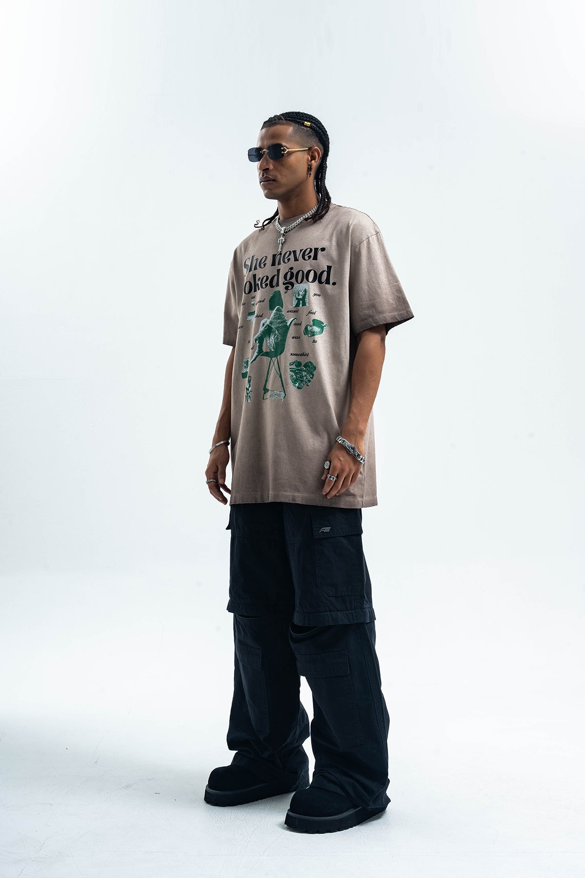 Teenager struggles t-shirt coming out of age top retro poster tee cream