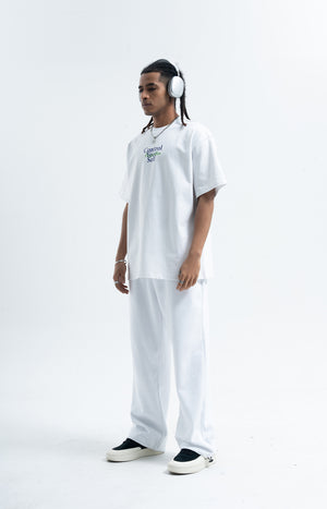 Control slogan t-shirt motivational top 90s tee in white