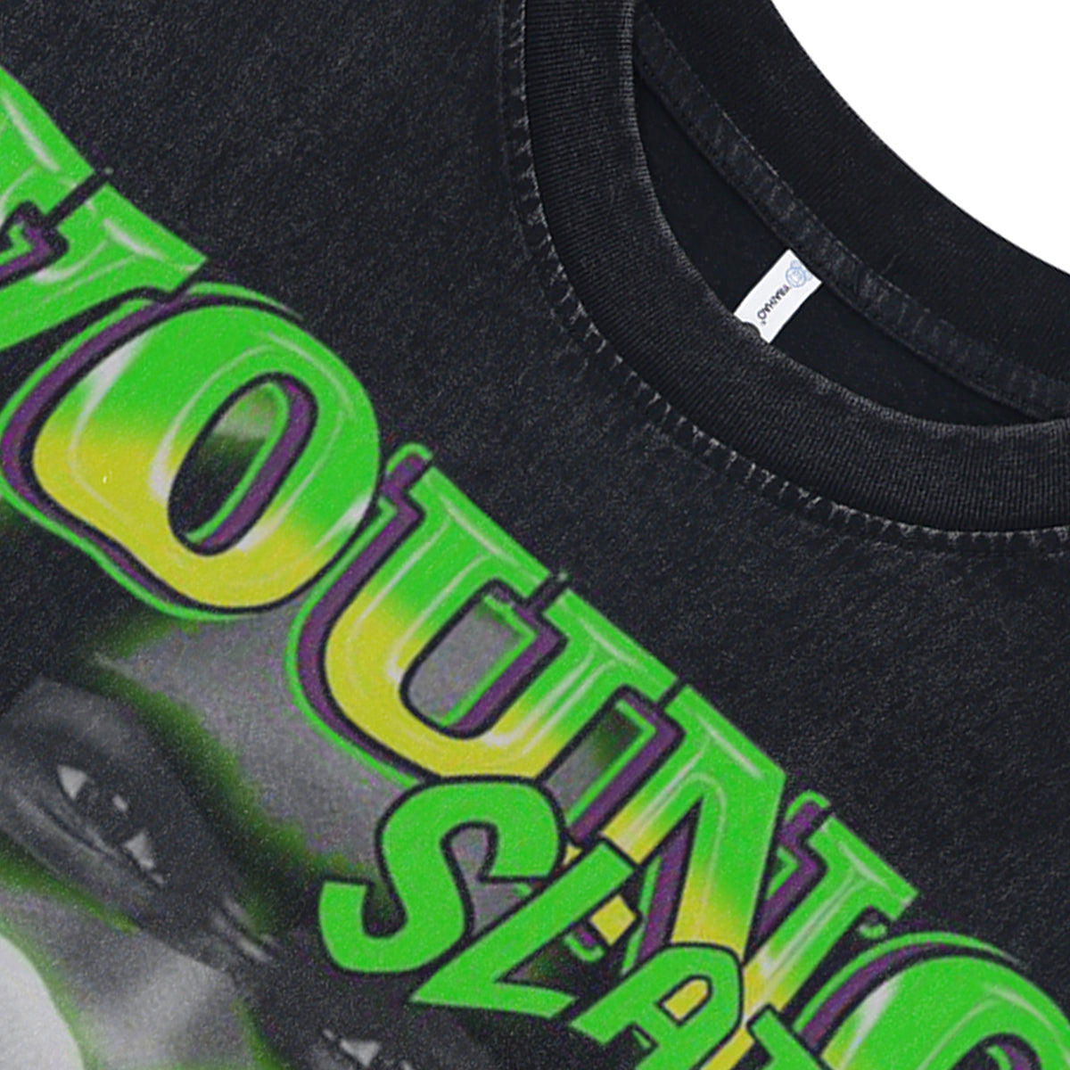 Young thug sleeveless t-shirt vintage rapper vest hip-hop tank top in acid wash black