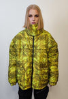 Thunder bomber reversible jacket detachable lighting puffer