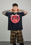 Punk bear t-shirt grunge tee retro gothic top vintage grey