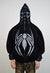 Spiderweb bomber Gothic fleece jacket grunge punk puffer