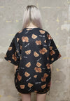 Decapitated teddy tee handmade edgy bear print t-shirt black