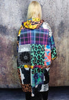 Tartan check jacket handmade emoji smile windbreaker leopard