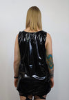 Rubber vest PU grunge top black sleeveless gothic tank top