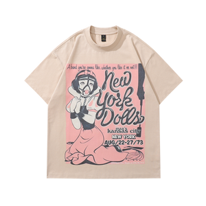Bondage t-shirt princess print tee retro s&m top in Cream