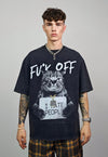 Grumpy cat t-shirt feline tee retro grunge top vintage grey