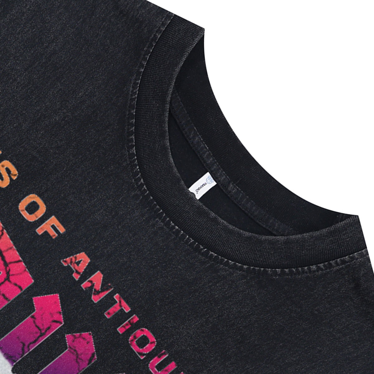 Eagle sleeveless t-shirt retro bird cartoon vest 80s poster tank top in acid wash black