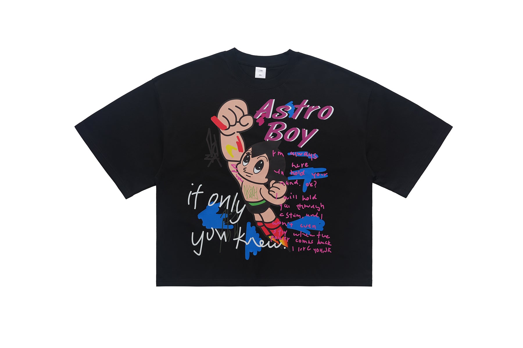 Vintage Astro boy t-shirt retro cartoon top in black