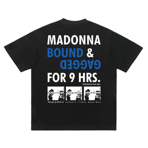 Bondage cartoon t-shirt creepy top in black