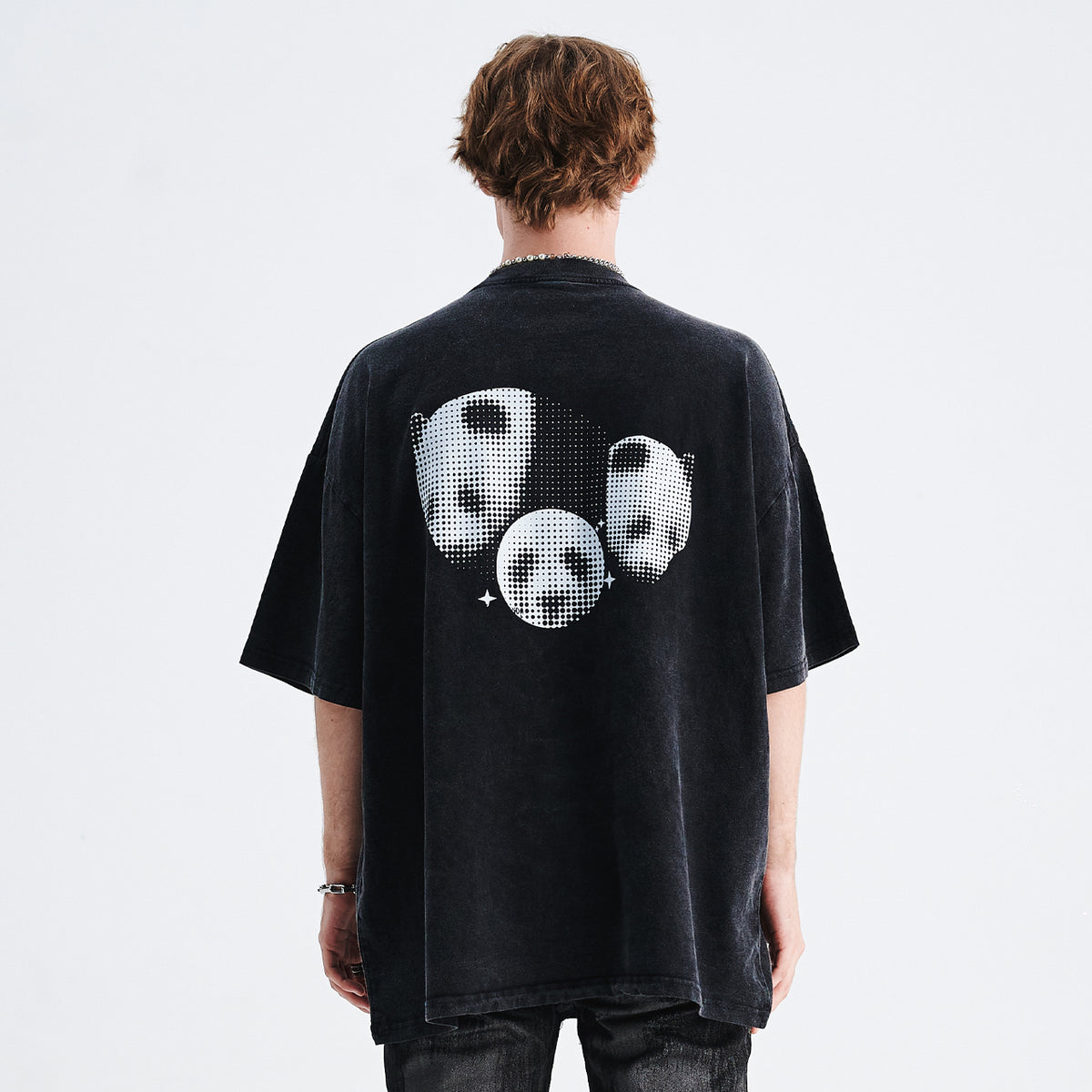 Panda t-shirt animal mprint top koala top in black