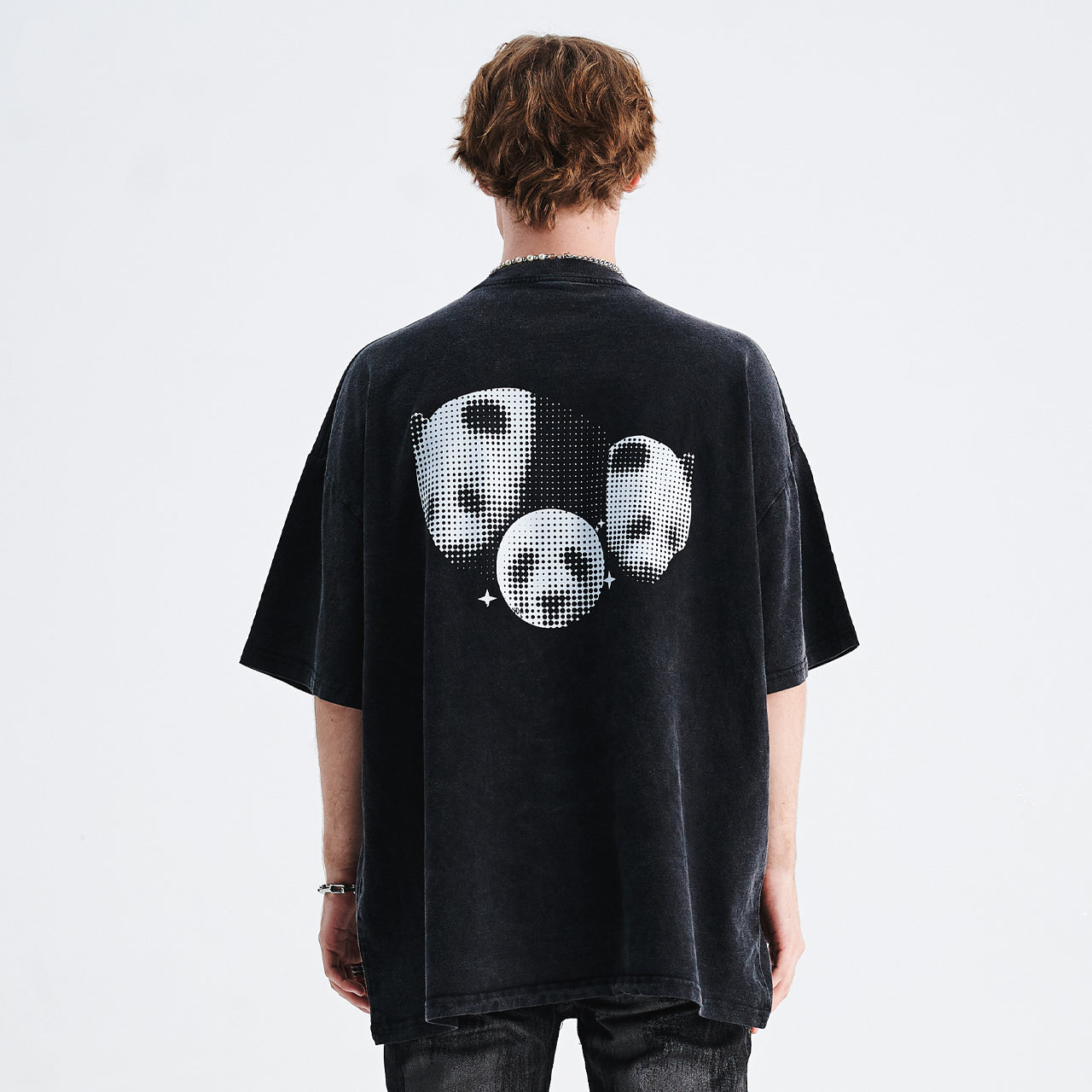 Panda t-shirt animal mprint top koala top in black