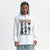 Danger slogan jumper skull print top 90s gothic poster long sleeve t-shirt in white