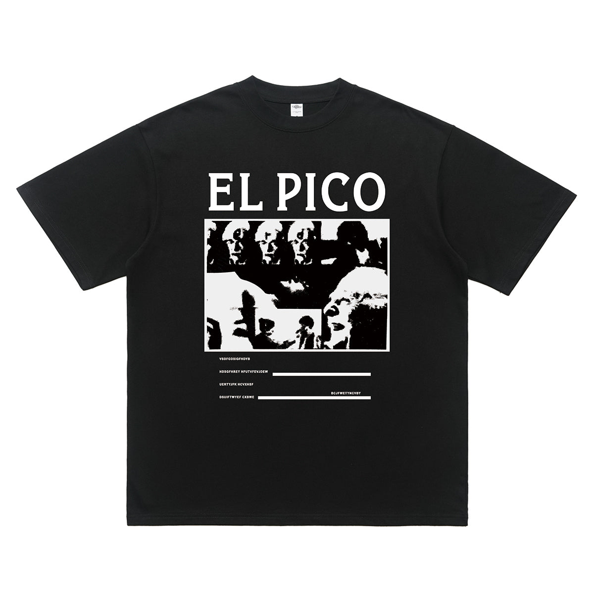 Creepy t-shirt monster print tee Gothic top in black