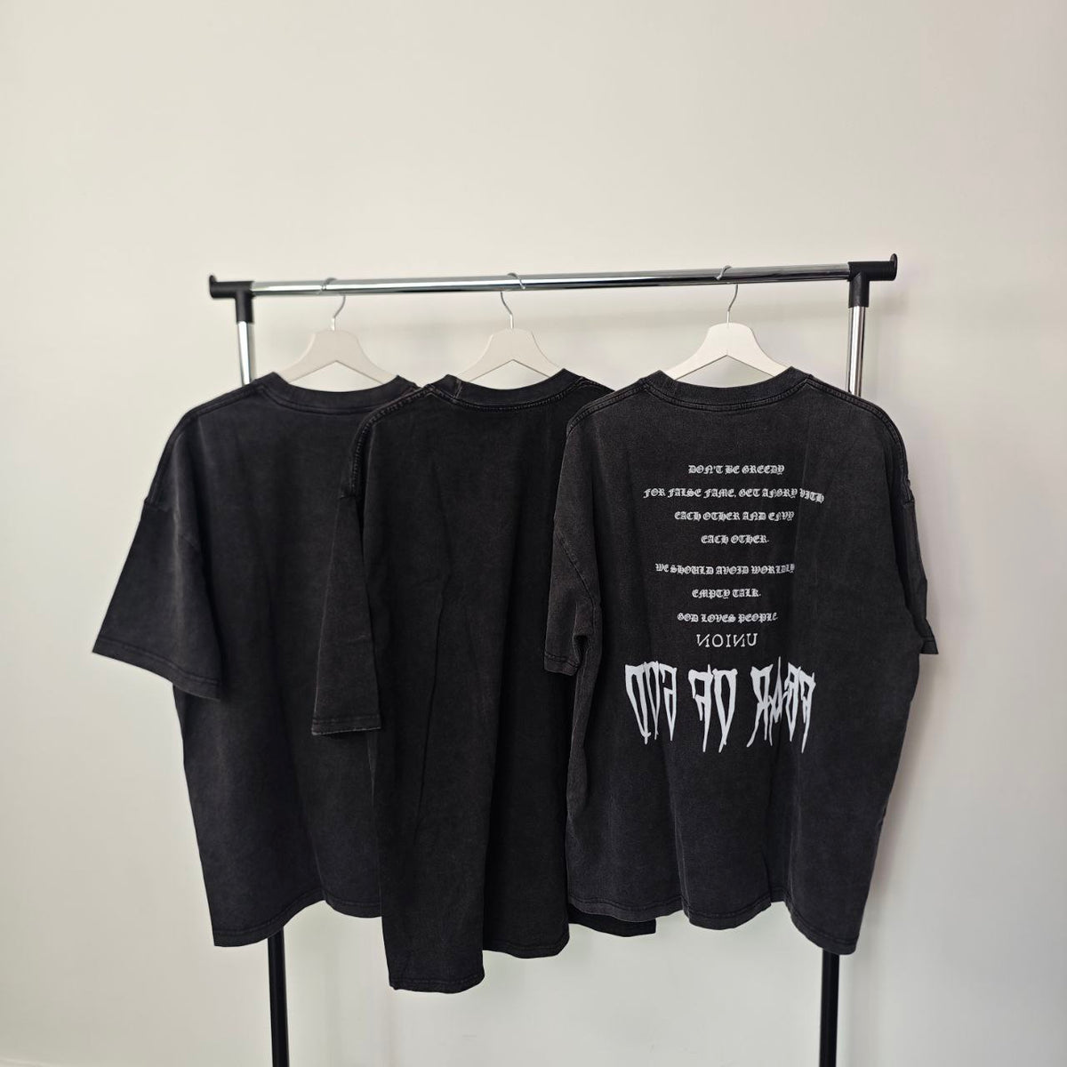Gothic PRINT vintage wash t-shirt sample sale 3 for 2