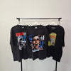 Big mouth, American Psycho & Popeye PRINT vintage wash t-shirt sample sale 3 for 2