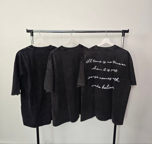 Cigarette & Praying Hand PRINT vintage wash t-shirt sample sale 3 for 2