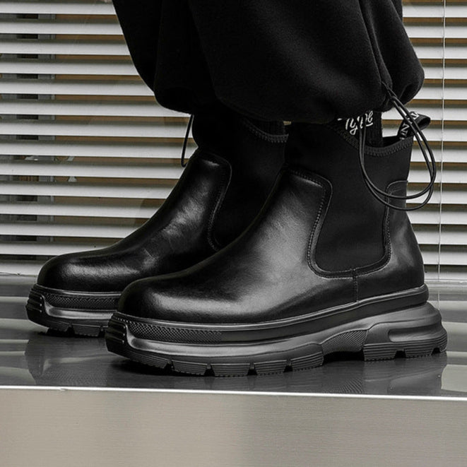 Platform utility boots black tractor catwalk style shoes big sole grunge trainers 90s style