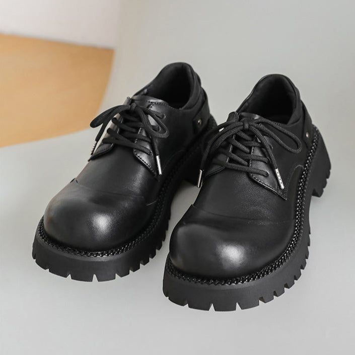 Utility Derby shoes black chunky sole grunge boots punk rocker trainers
