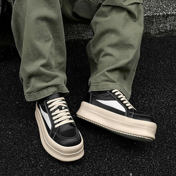 Chunky platform high tops black raver sneakers grunge shoes skater trainers 90s style faux leather