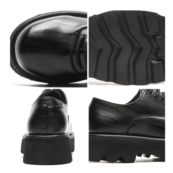 Chunky sole Derby shoes brown grunge platform classic smart retro boots